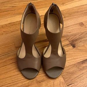 Franco Sarto Taupe Heeled Sandals Size 6.5